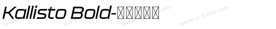 Kallisto Bold字体转换
